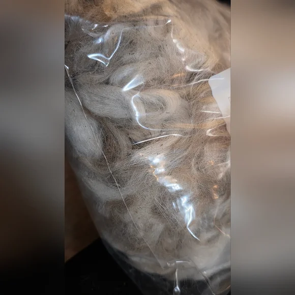 One Pound Of Unprocessed Alpaca Fiber In Brown And Cream Colors - Picture 3 of 8